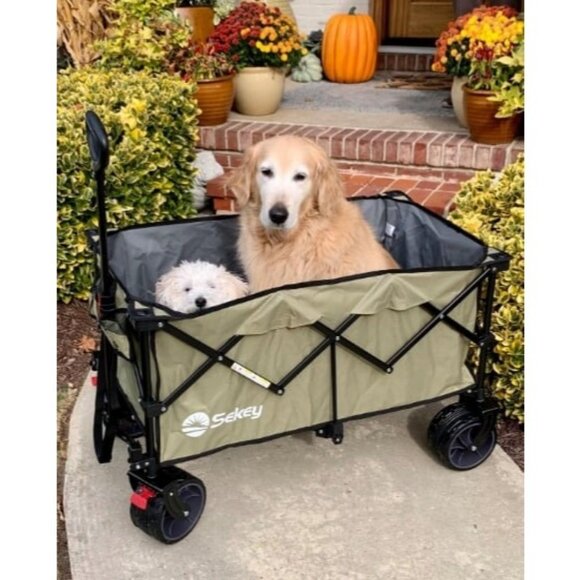 220L Collapsible Foldable Wagon with 330lbs Weight Capacity, Heavy Duty - Picture 1 of 1